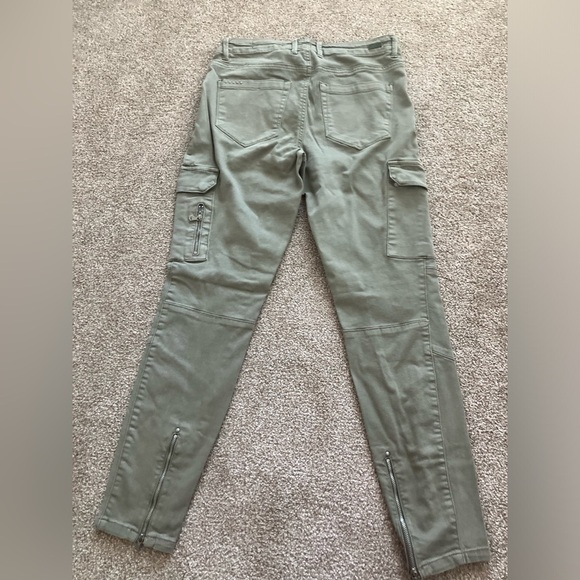 BLANKNYC The Reade Crop Green Crop Skinny Mid Rise Cargo Pants Size 27 - Picture 3 of 11